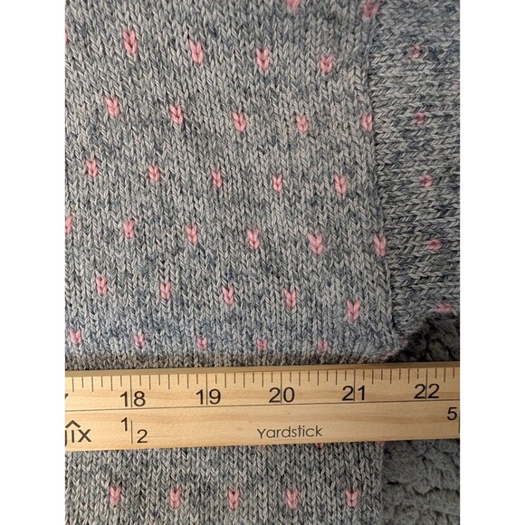 VTG Northern Reflections Women's Sweater Cardigan Floral Wool Blend Size L Gray - Picture 15 of 16